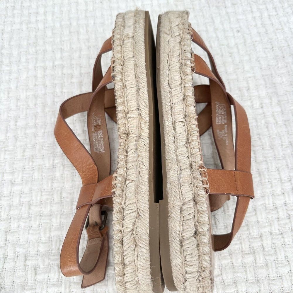 Madewell Tan Leather Espadrille Slingback Sandals - Picture 2 of 8